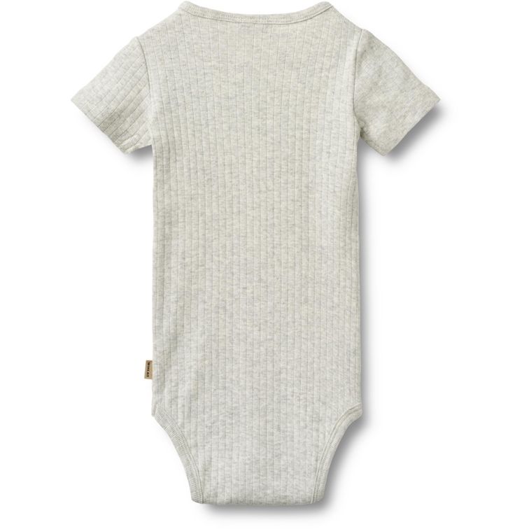 Wheat romper korte mouw Edvald melange grey S26
