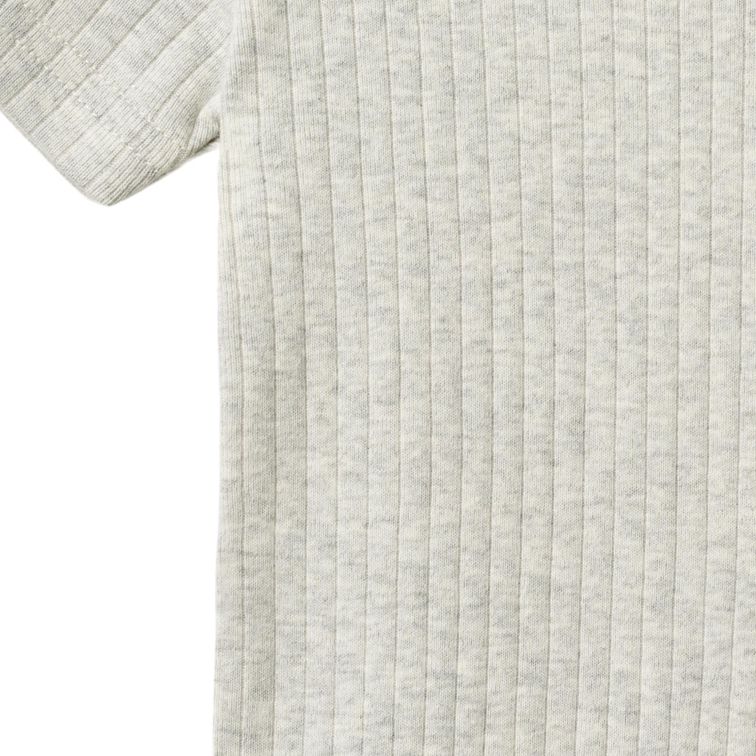 Wheat romper korte mouw Edvald melange grey S26