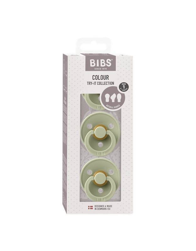 Bibs spenen Try it 3-pack kleur sage