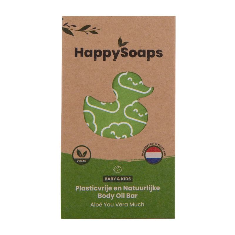 Happy Soaps baby &amp; kids body oil bar aloë you vera much