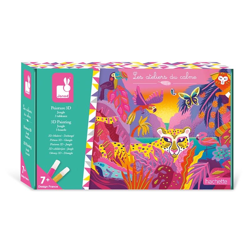 Janod Atelier knutselset 3D schilderen jungle 7 jaar+