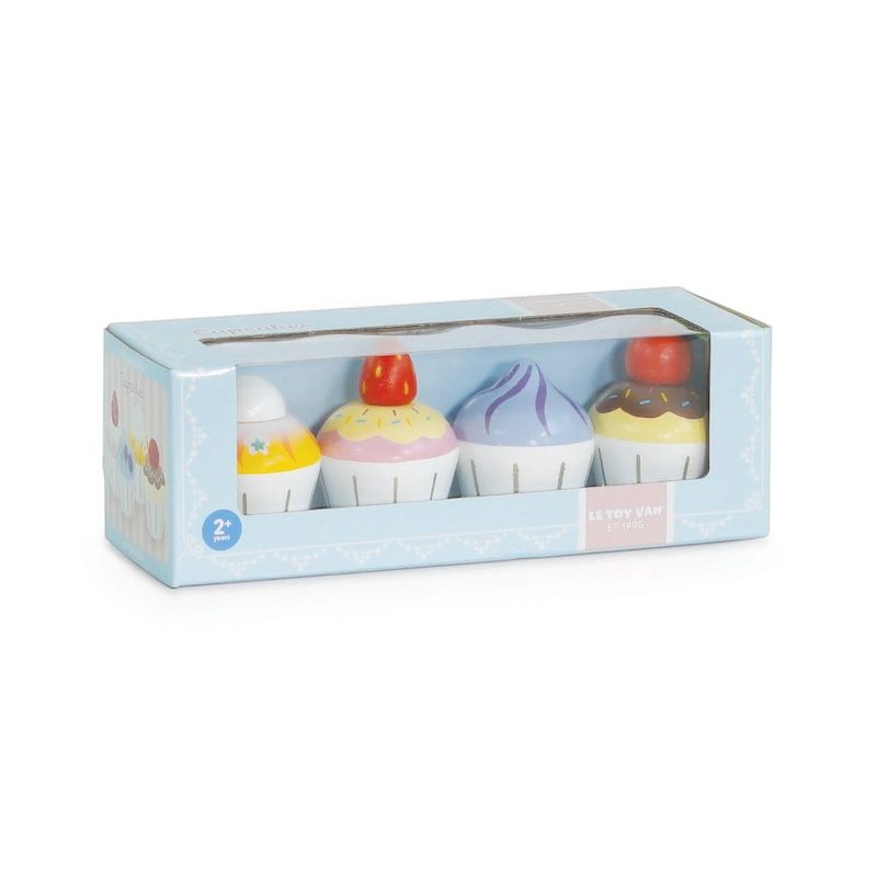 Le Toy Van houten cupcake set van 4 stuks