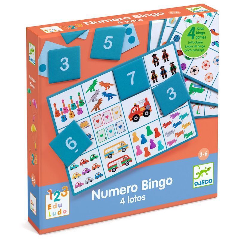 Djeco spel nummer bingo thema speelgoed 3-6 jaar