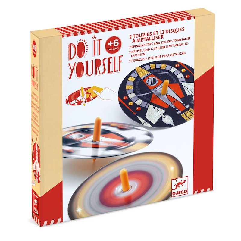 Djeco knutselpakket tollen versieren space 6 jaar+