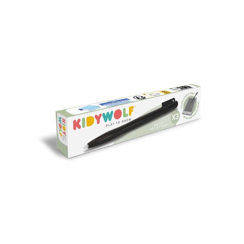 Kidywolf Kidypen voor het LCD tekentablet Kidydraw mini set van 3