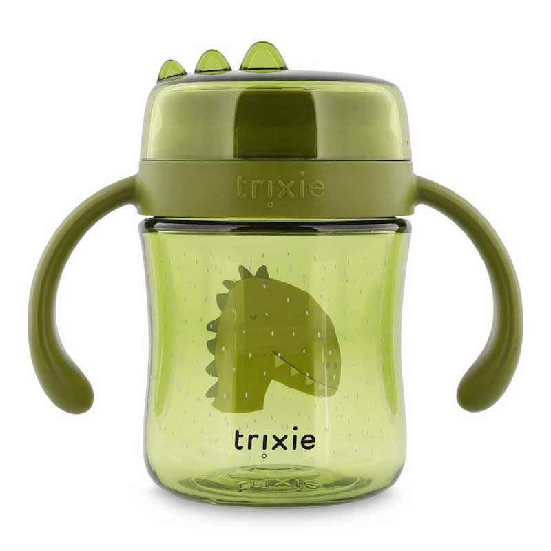 Trixie drinkbeker 360 graden met handvatten dino groen