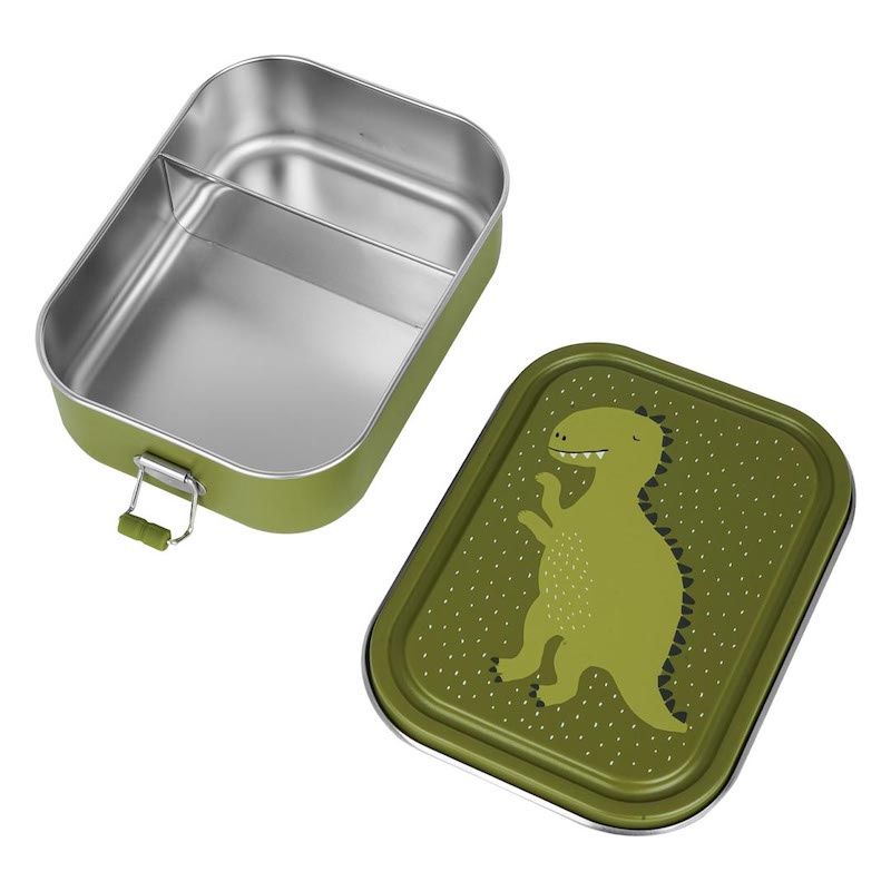 Trixie broodtrommel RVS dino groen