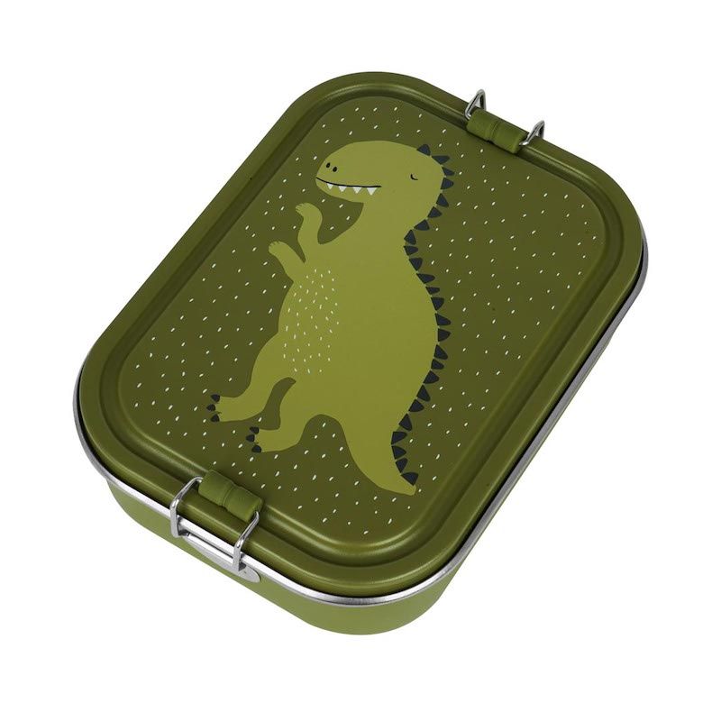 Trixie broodtrommel RVS dino groen