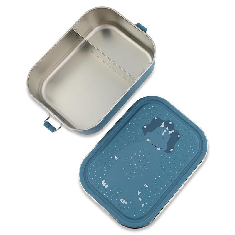 Trixie broodtrommel RVS dino blauw
