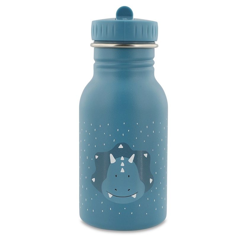 Trixie drinkfles RVS 350 ml dino blauw