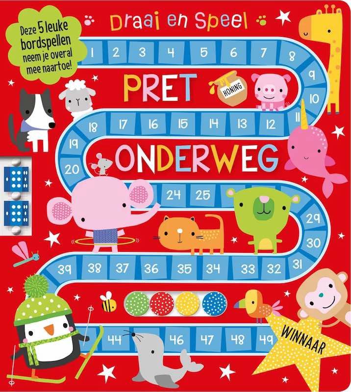 Spelletjesboek Pret onderweg met 5 bordspellen 4 jaar+
