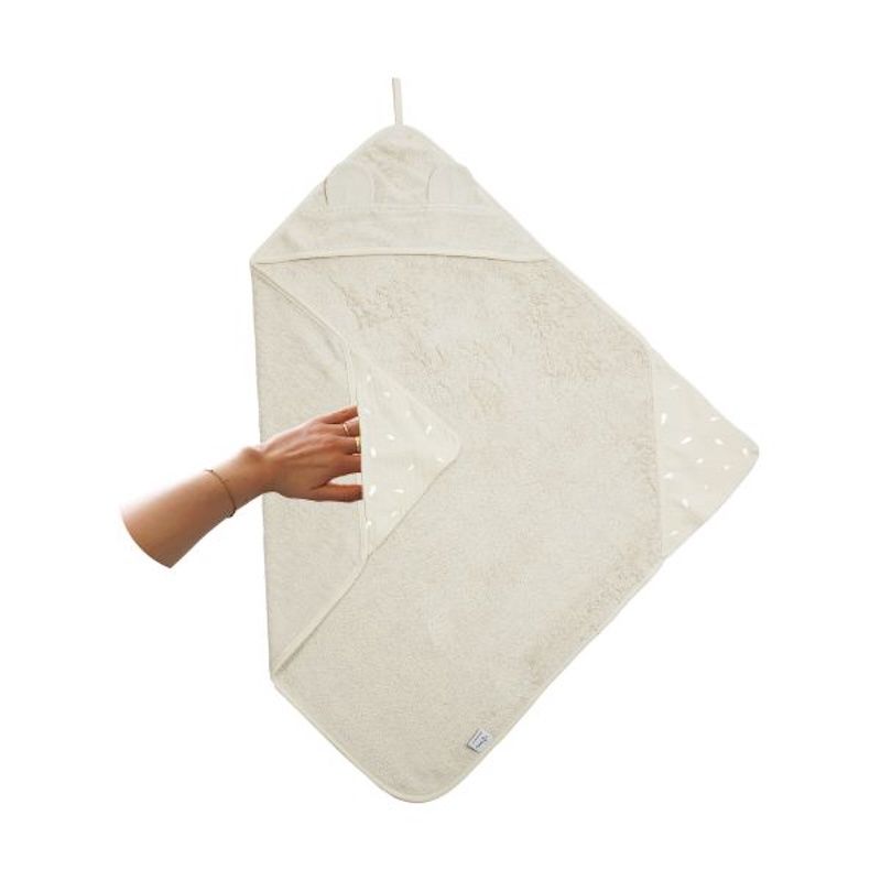 Nifty badcape 2-in-1 met oortjes vanilla