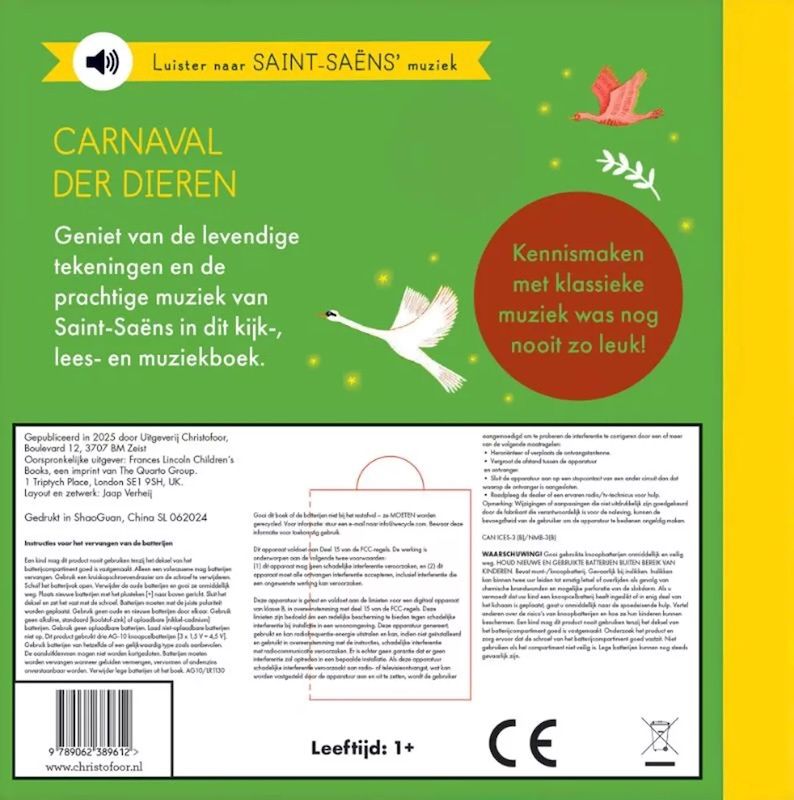 Geluidenboek Het kleine verhalenorkest Carnaval der dieren 1 jaar+