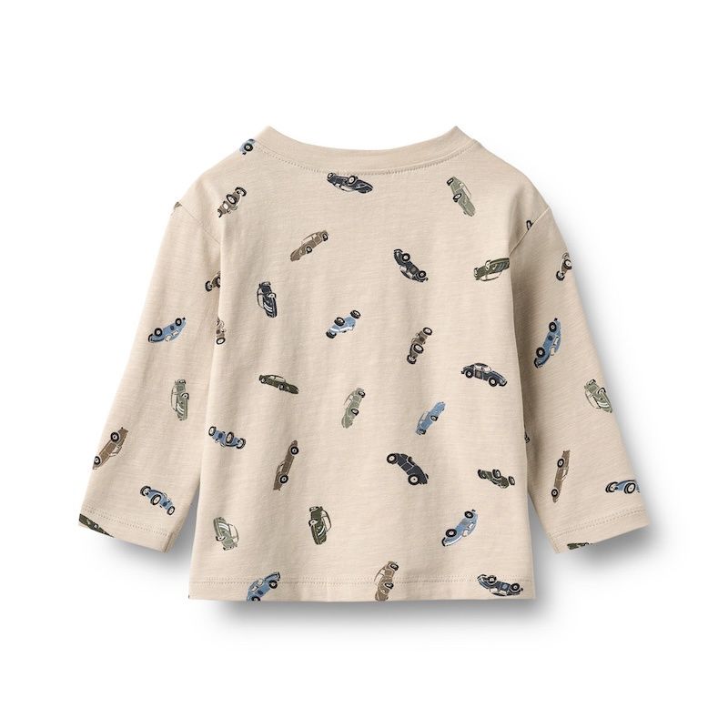 Wheat shirt lange mouw Ebbe  cars met autoprint W26