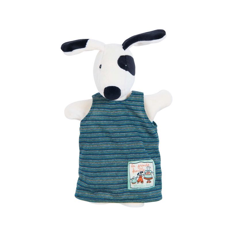 Moulin Roty handpop hond Julius La Grande Famille