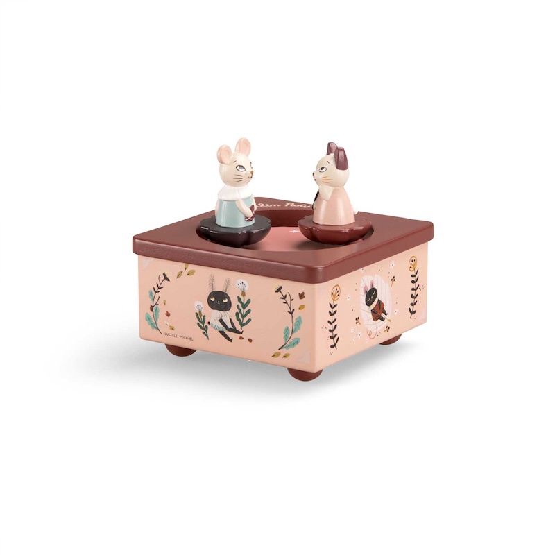 Moulin Roty muziekdoosje magnetisch Apres la Pluie kat en muis