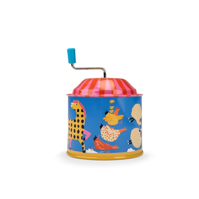 Moulin Roty metalen opwind muziekdoos Les jouets
