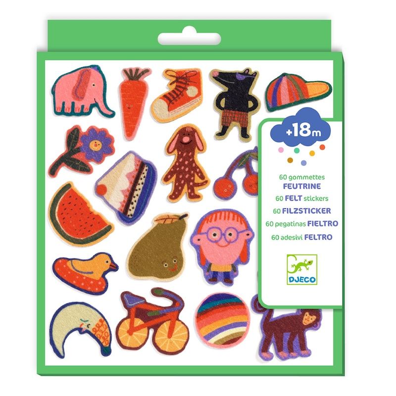 Djeco vilten stickers Grappig 18 mnd+