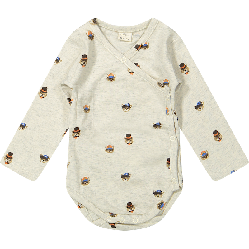 Riffle Amsterdam romper overslag lange mouw Lasse  jersey cat with hats W26, Maat: 56