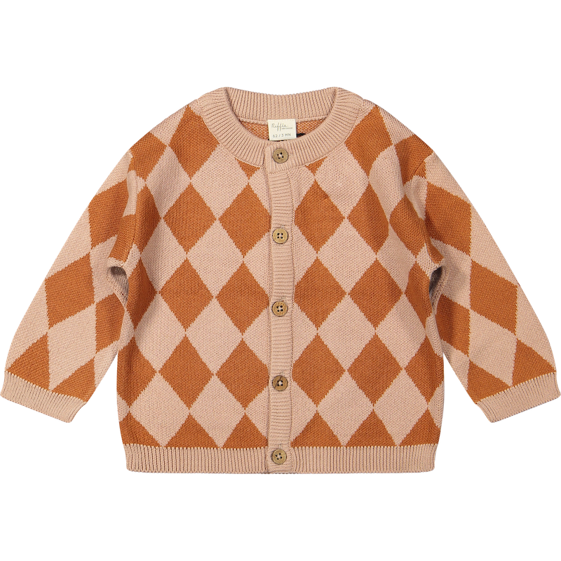 Riffle Amsterdam vestje Nero gebreid sirocco/leather brown W26, Maat: 56
