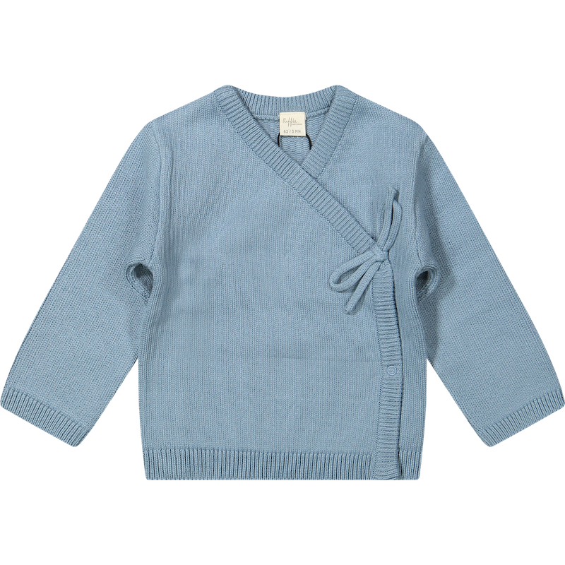 Riffle Amsterdam vestje overslag Noa gebreid ashley blue W26, Maat: 56