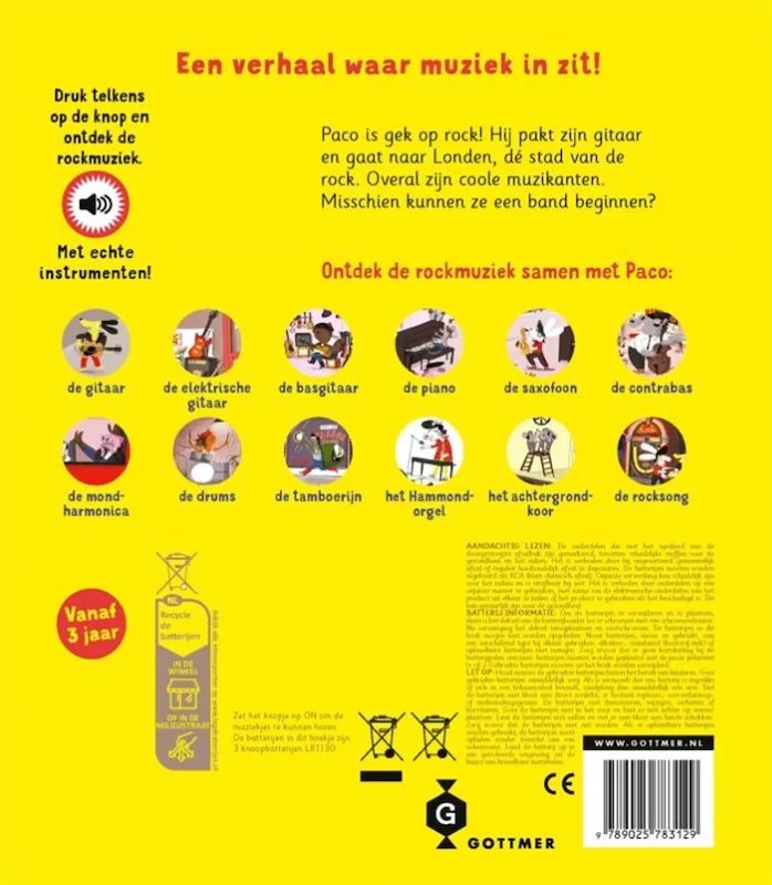 Geluidenboek Paco is een rockster