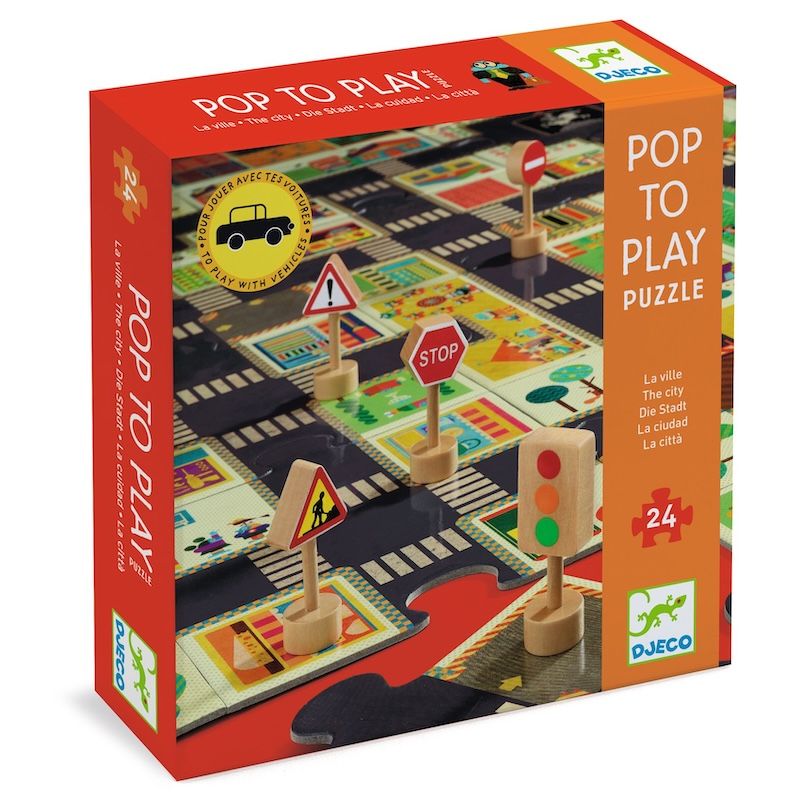 Djeco Crazy motors puzzel De stad 24 st