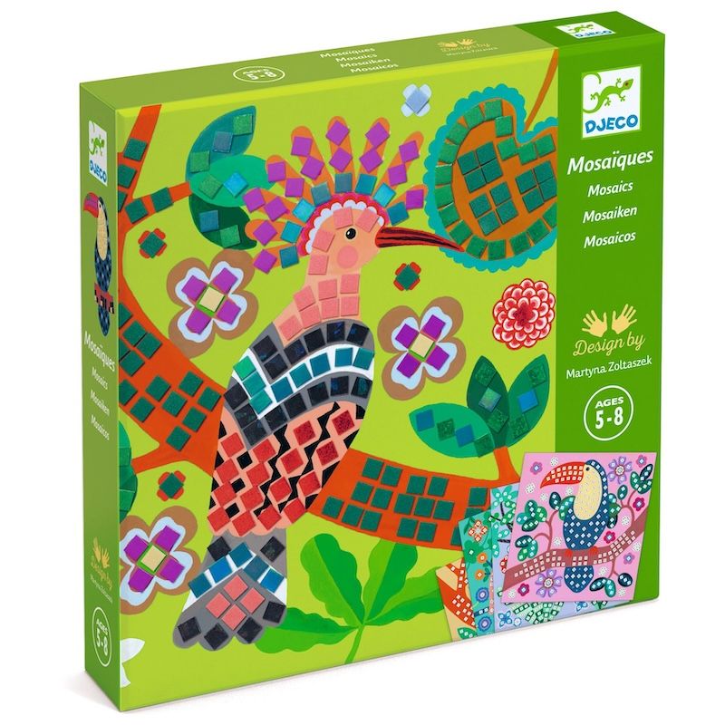 Djeco knutselpakket mozaiek boomtoppen vogels 5-8 jaar