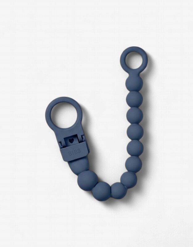 Bibs speenkoord beaded steel blue