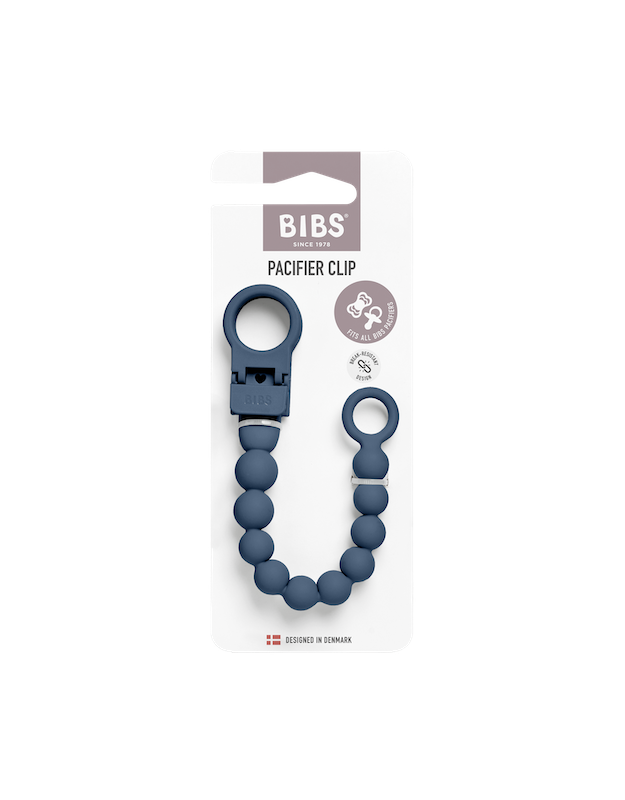 Bibs speenkoord beaded steel blue