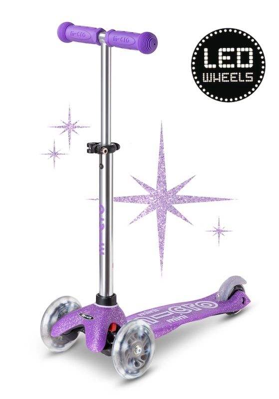 Microstep Mini Deluxe LED glitter paars