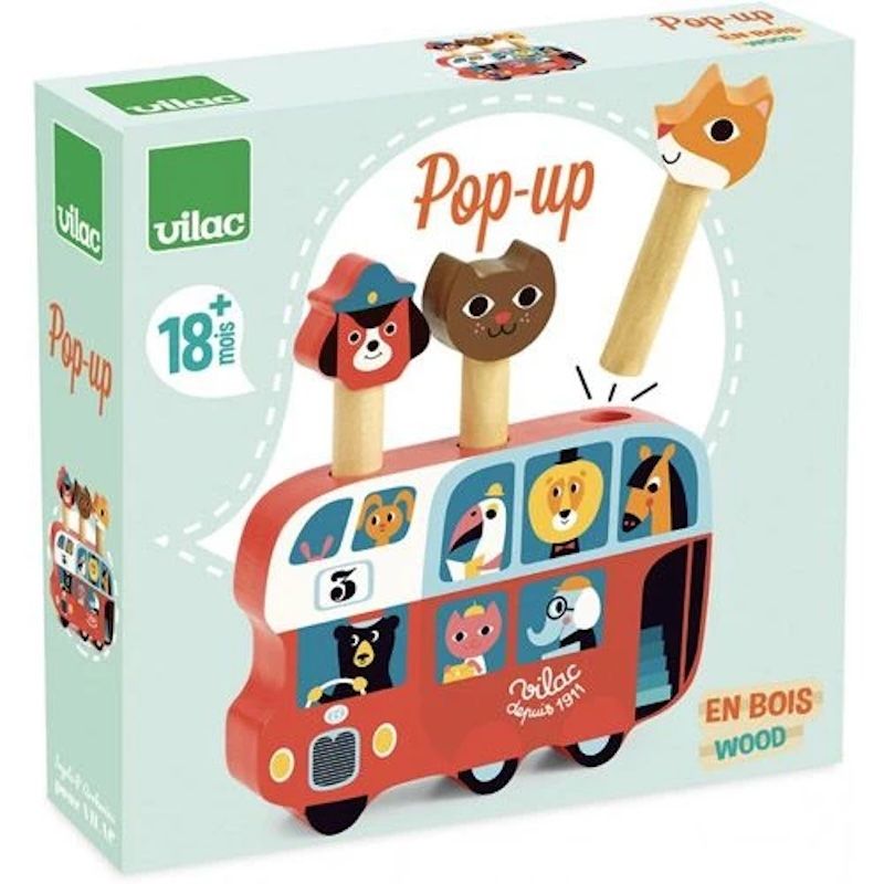 Vilac houten pop-up bus