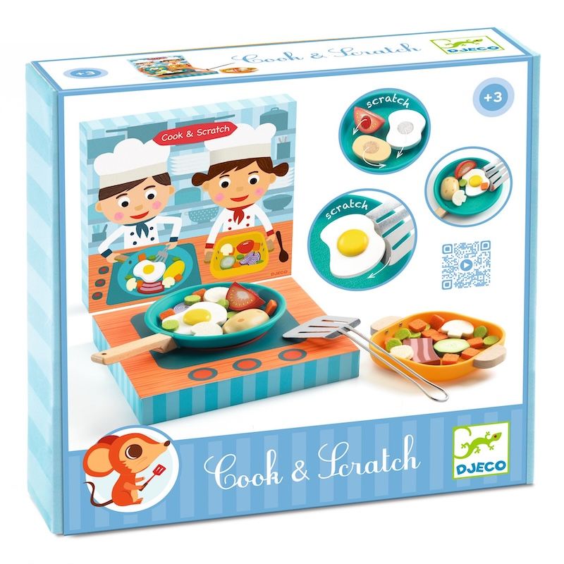 Djeco houten doos met rollenspel Cook en Scratch