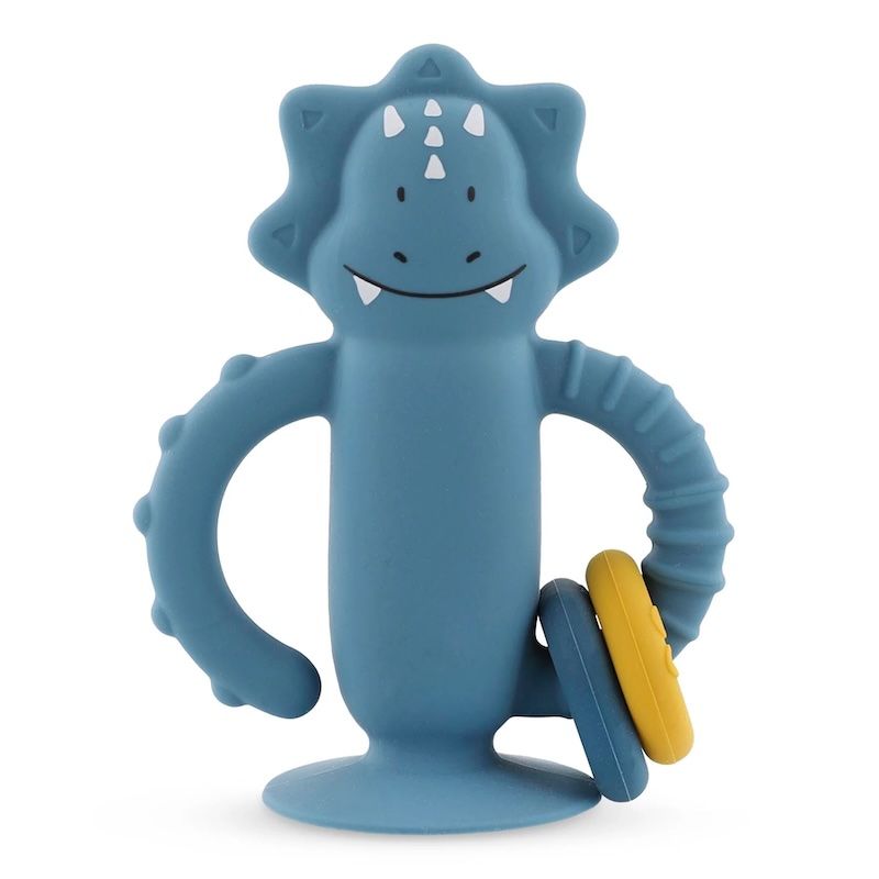Trixie sensorisch speelgoed met zuignap dino blauw