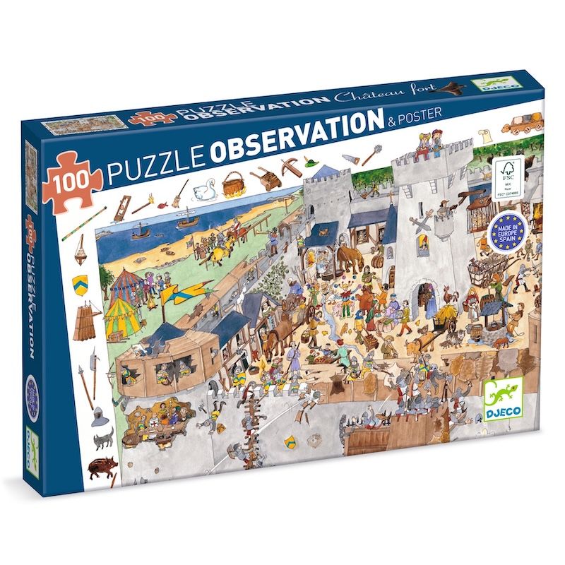Djeco observatiepuzzel ridders 100 st