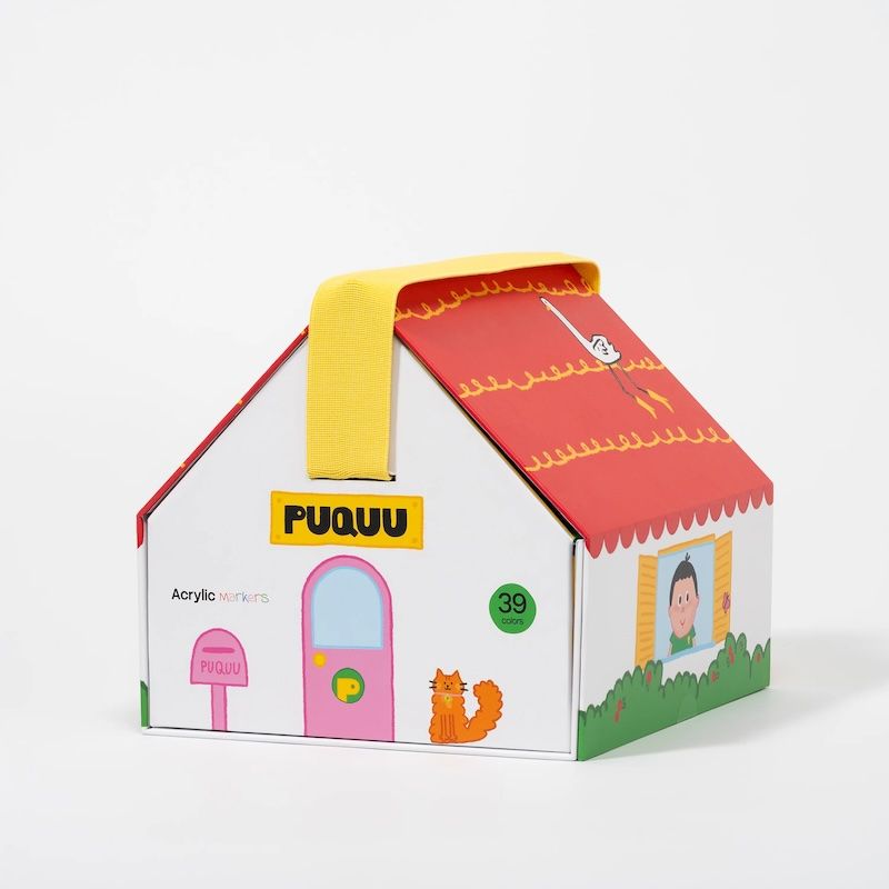 Puquu huis gevuld met acrylmarkers 39 stuks