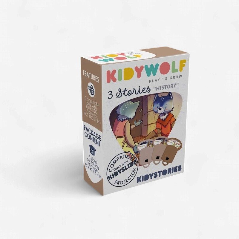 Kidywolf Kidystories voor de Kidyslide verhalenzaklamp Geschiedenis