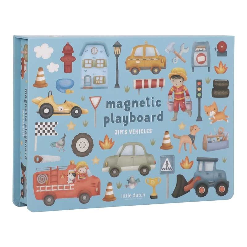 Little Dutch magnetisch speelbord Jims voertuigen