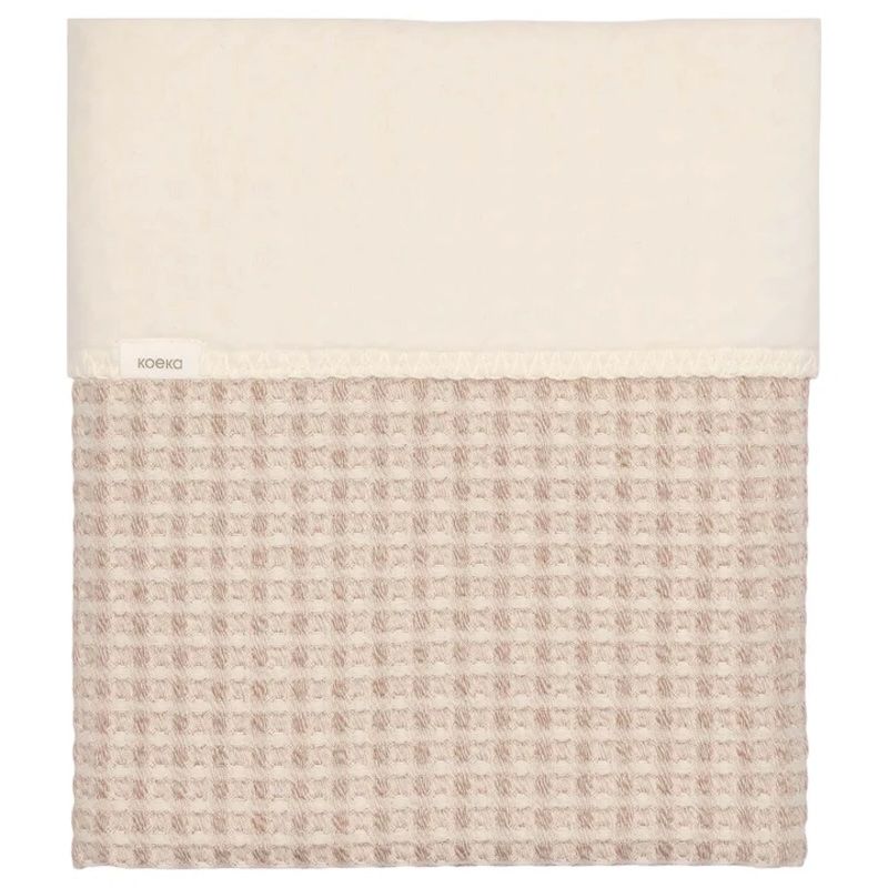 Koeka ledikantdeken Amsterdam  wafel cotton fleece kleur crumble