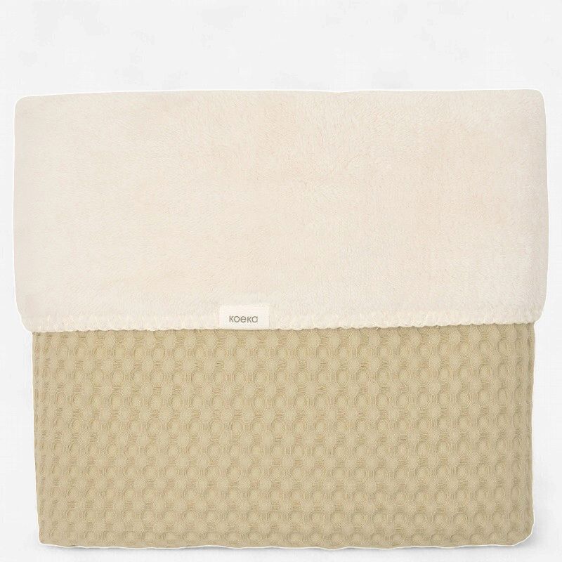 Koeka wiegdeken Oslo wafel teddy kleur olive