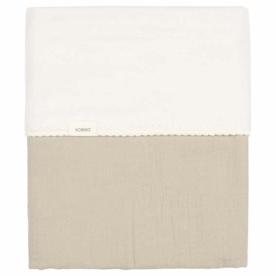 Koeka wiegdeken Faro cotton fleece kleur sage