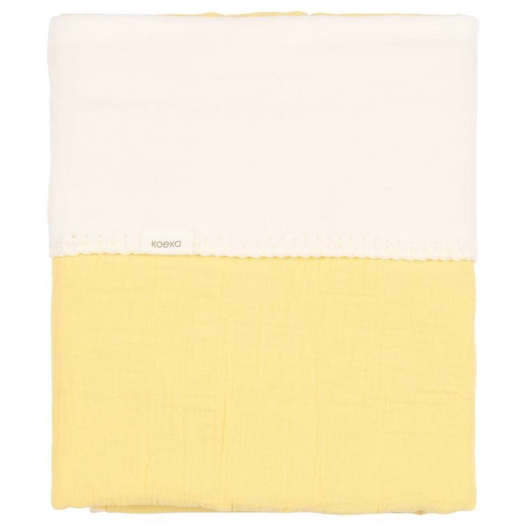 Koeka wiegdeken Faro cotton fleece kleur honey