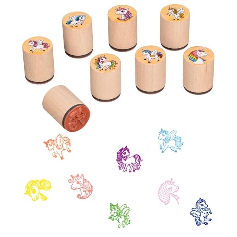 Goki houten mini houten stempel eenhoorns