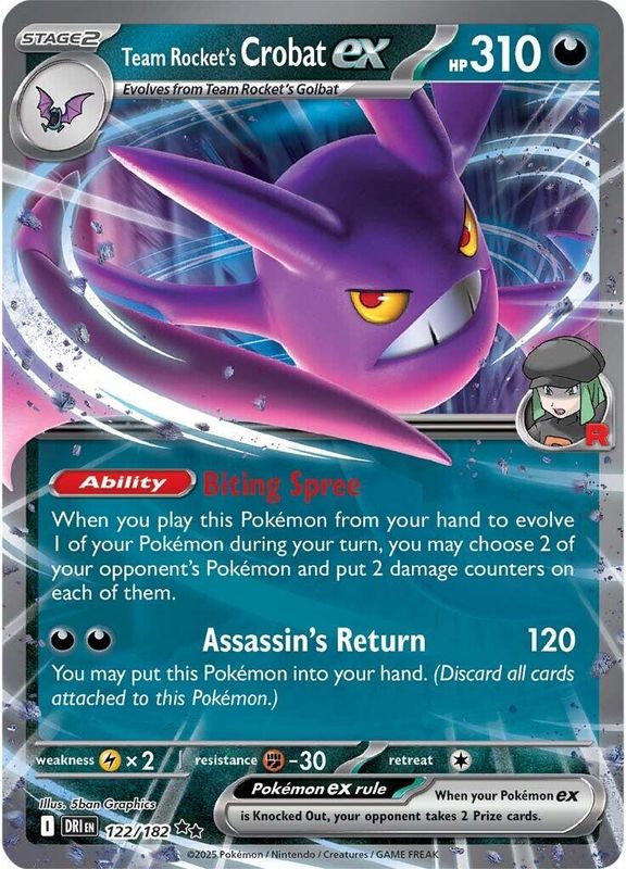 Team Rocket's Crobat Ex #122