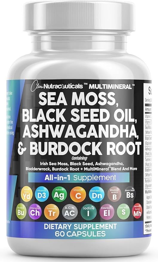 Clean Nutraceuticals Sea Moss Black Seed Oil