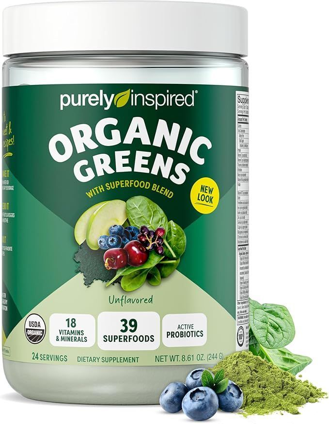 Purely Inspired Organic Green Powder Smoothie Mix, Unflavored