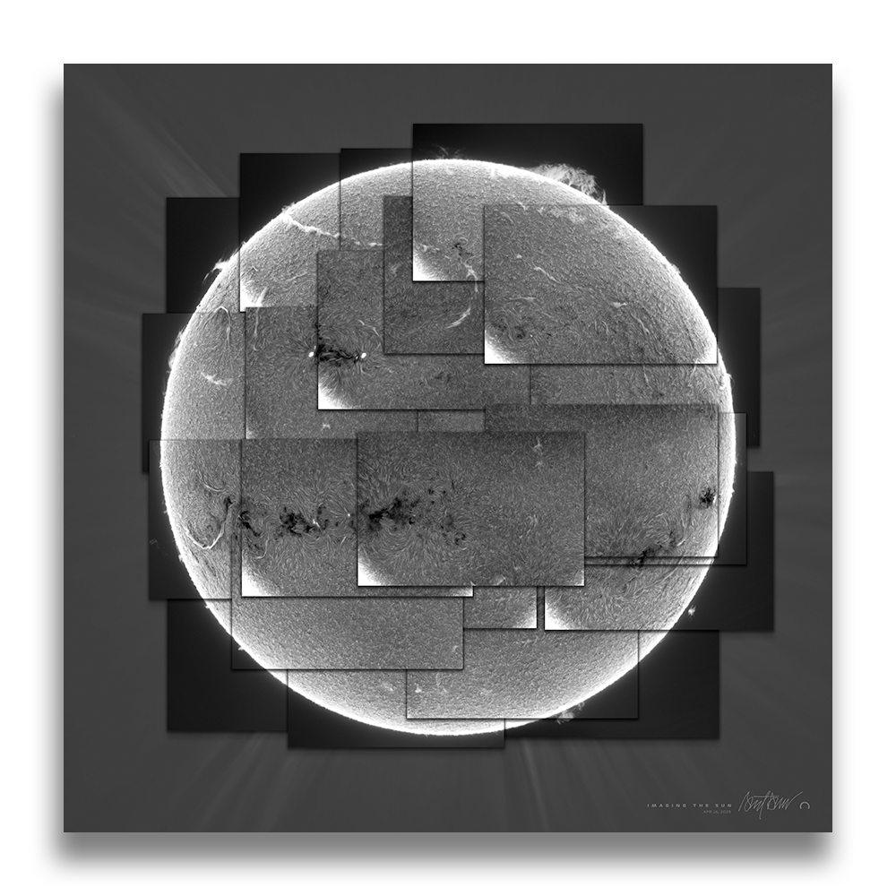Sun raw images, Available Sizes: 24" Metal Mount