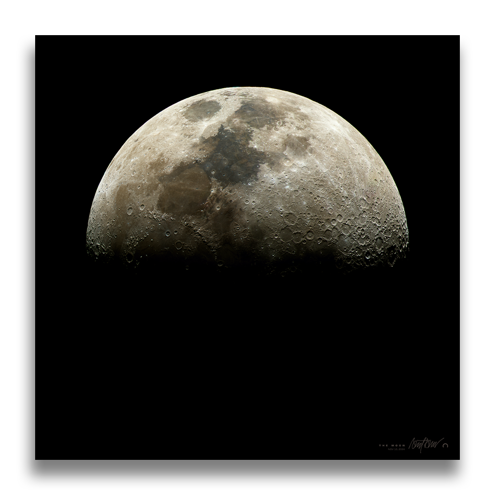Moon half, Available Sizes: 24" Metal Mount