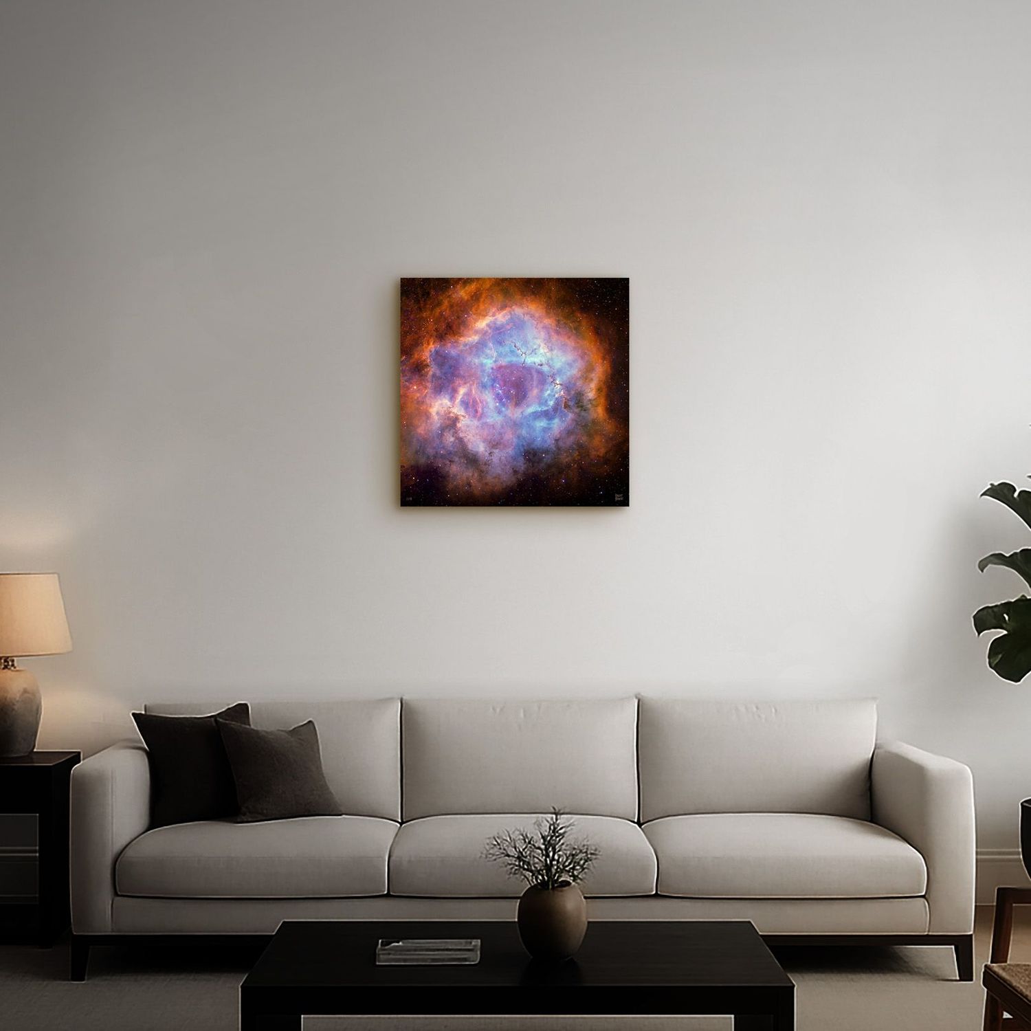 Rosette Nebula, Available Sizes: 24" Metal Mount