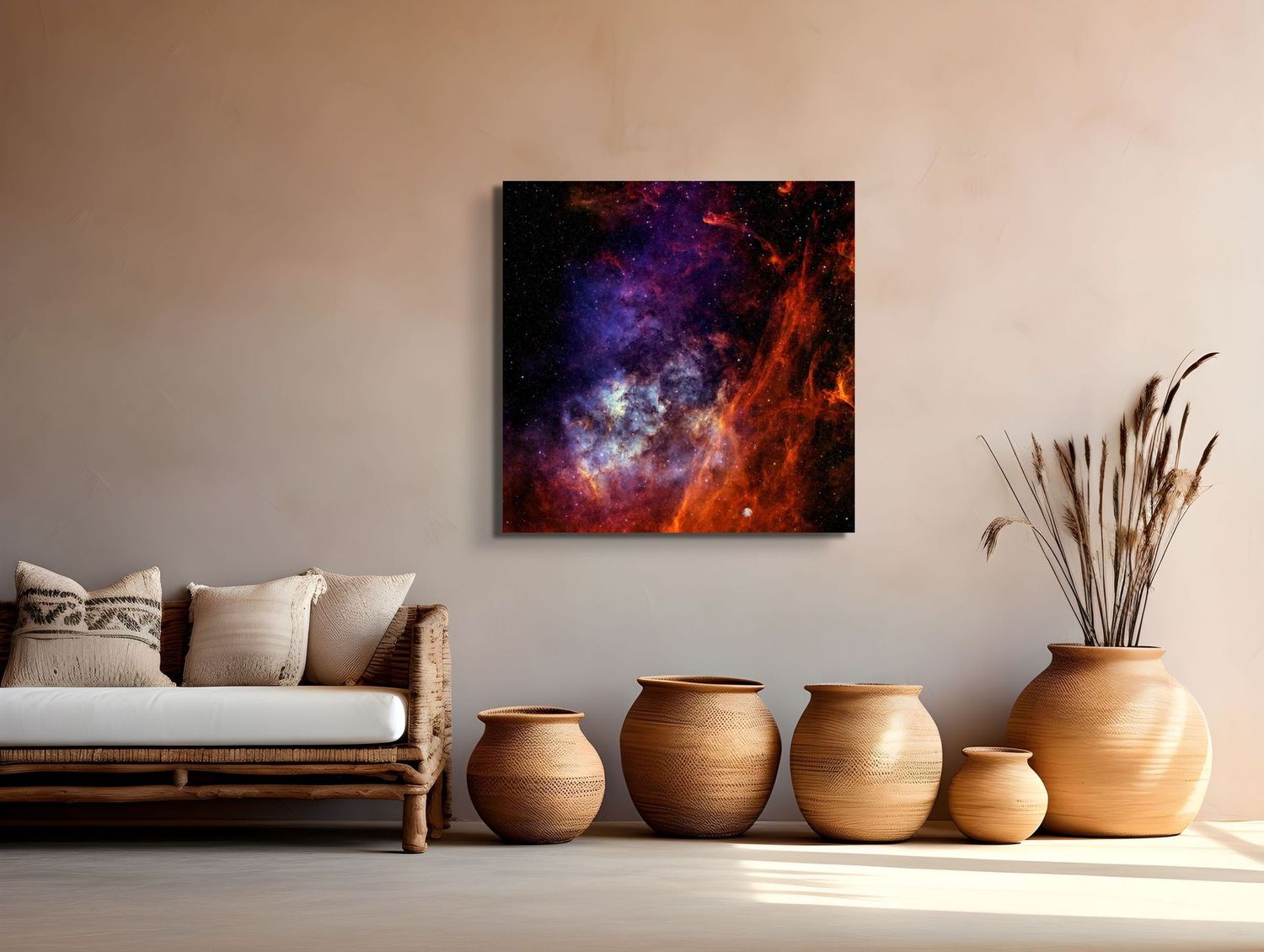 FIRE & SMOKE NEBULA, Available Sizes: 36" Metal Mount